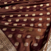 Coffee Brown Banarasi Silk Saree – Rich Golden Zari Butta & Grand Border
