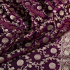 Royal Plum Banarasi Silk Saree – All-Over Golden Zari Jaal & Grand Heritage Pallu