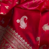 Royal Crimson Banarasi Silk Saree – Pure Zari Weave