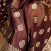 Coffee Brown Banarasi Silk Saree – Rich Golden Zari Butta & Grand Border