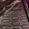 Royal Plum Banarasi Silk Saree – All-Over Golden Zari Jaal & Grand Heritage Pallu