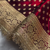Maroon Red Banarasi Silk Saree – Golden Zari Butta & Heavy Floral Border