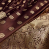 Coffee Brown Banarasi Silk Saree – Rich Golden Zari Butta & Grand Border