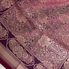 Wine Purple Banarasi Silk Saree with Gold Zari Floral Buti Motifs & Classic Woven Border